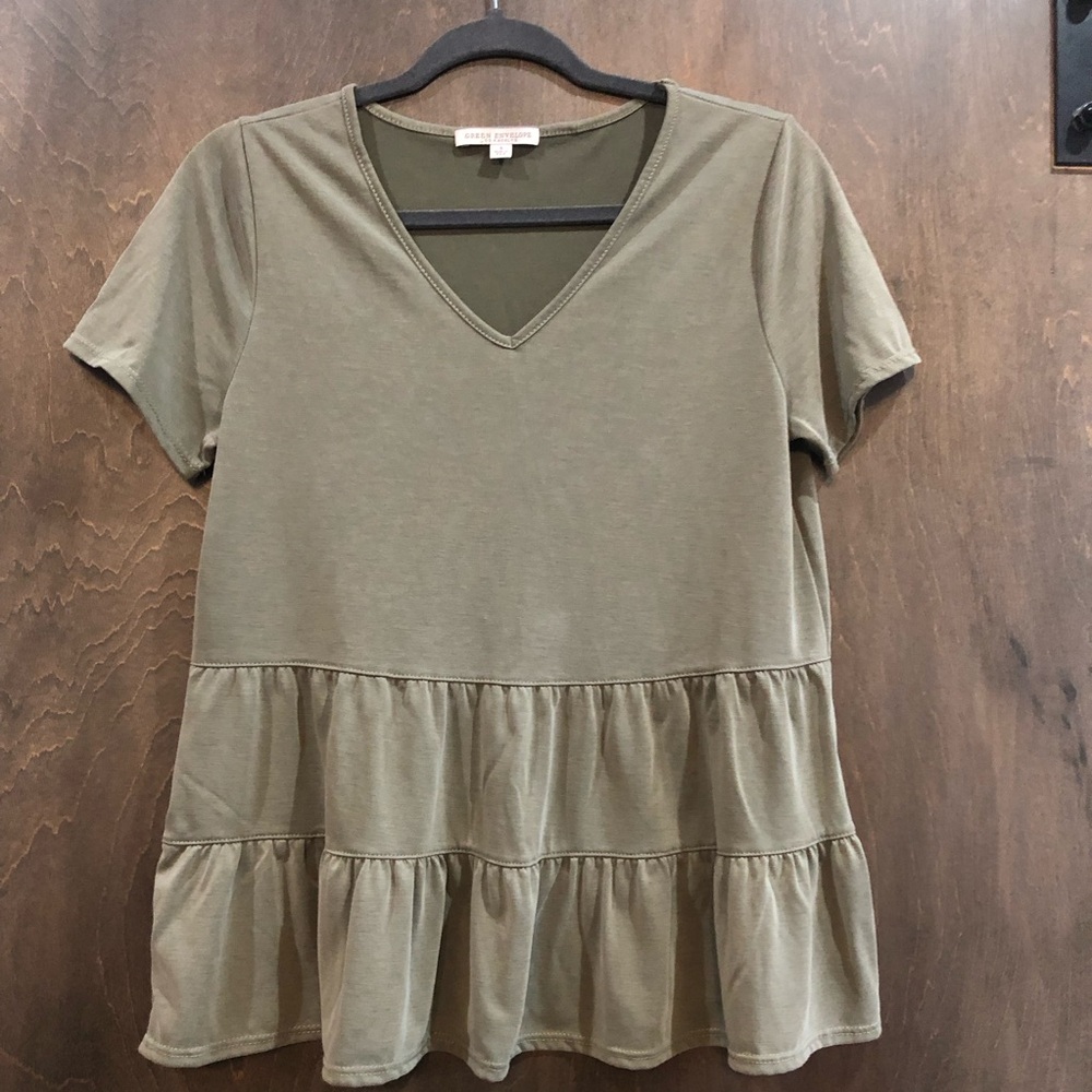 Green Envelope Los Angeles, Military Green Top